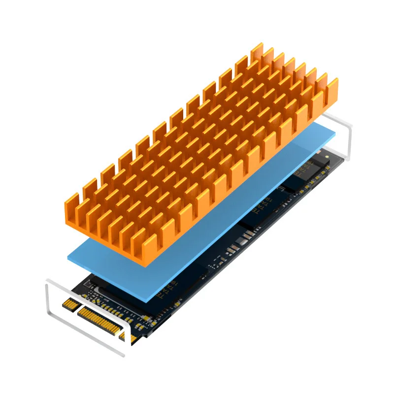 Алюминиевый радиатор M.2 теплоотвод теплопроводящий клей для Ngff Nvme Pcie 2280 Ssd