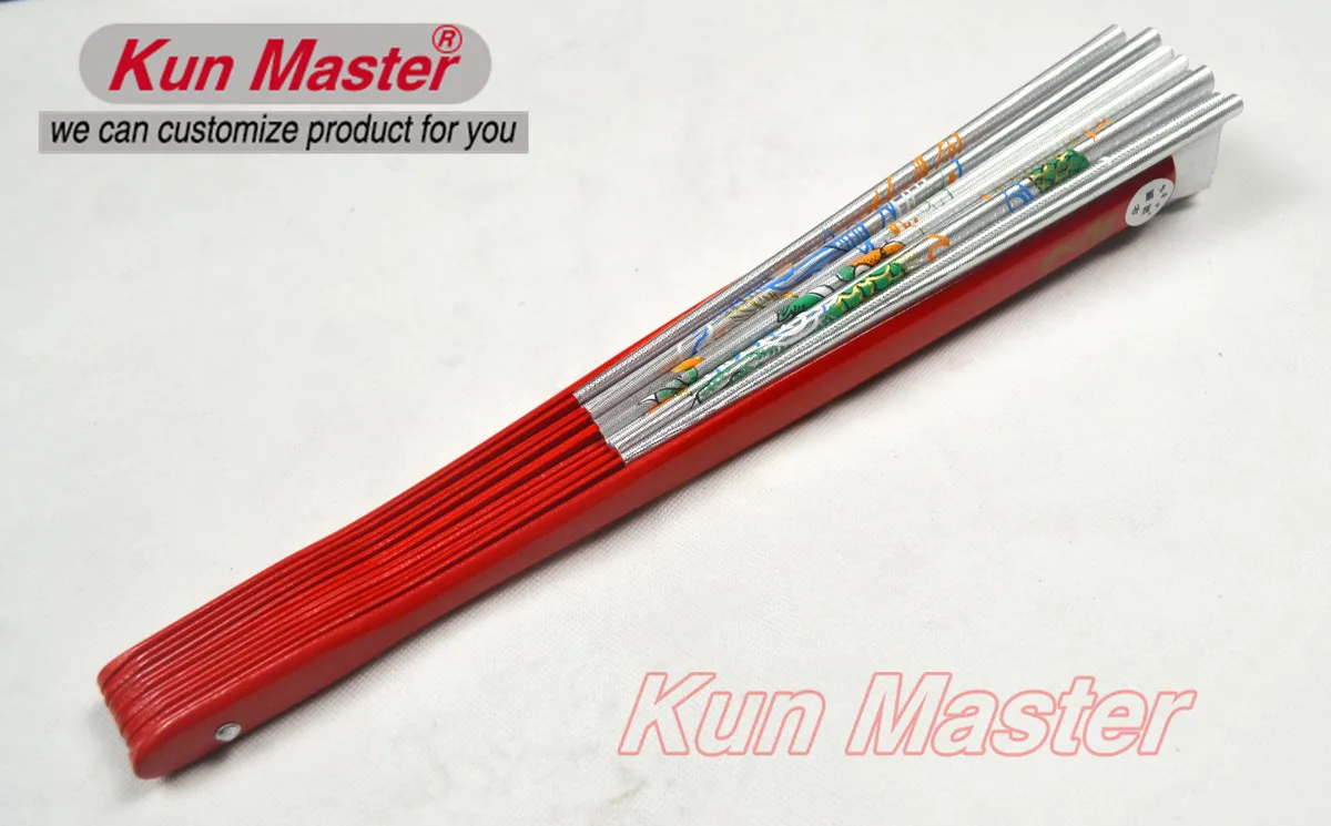 Серебряный чехол Kun Master 34 см с бамбуковым китайским кунг-фу тайчи фанатом