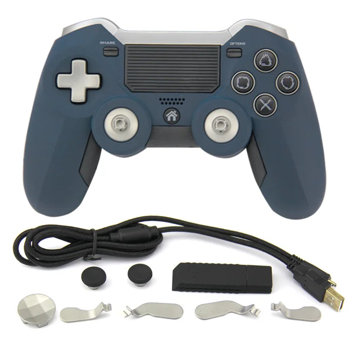 PS4 Controller 2,4g беспроводной контроллер Elite Ps4/ps3/pc общего назначения поддержка сенсорный встроенный двойной двигатель 256 Уровень точность 3D джойстик - Цвет: PS4 Controller