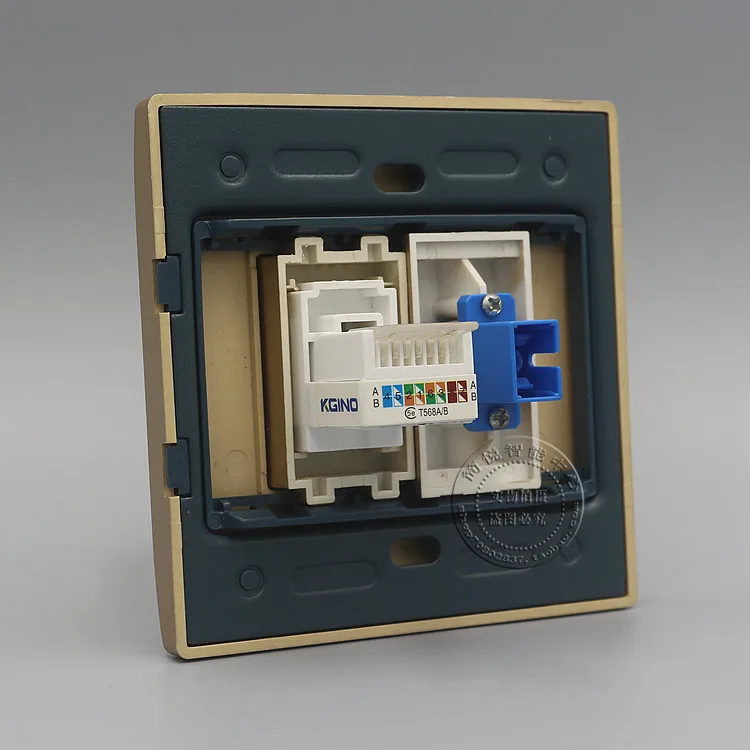 Сетевой Ethernet LAN RJ45 Cat5e + SC оптоволоконный выход панель Лицевая домашний адаптер |