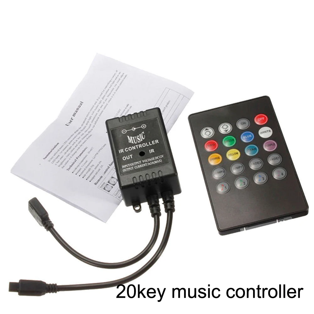 Постоянный ток 12-24V RGB ИК RF Беспроводной дистанционного Управление диммер +