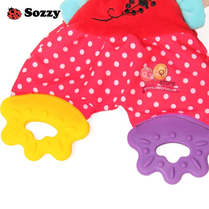

Sozzy Doll Dinosaur Soft Crinkle Rattle Towel Infant Baby Comfort Sleeping Toys for Children Teether and Activity Gift Can Bite