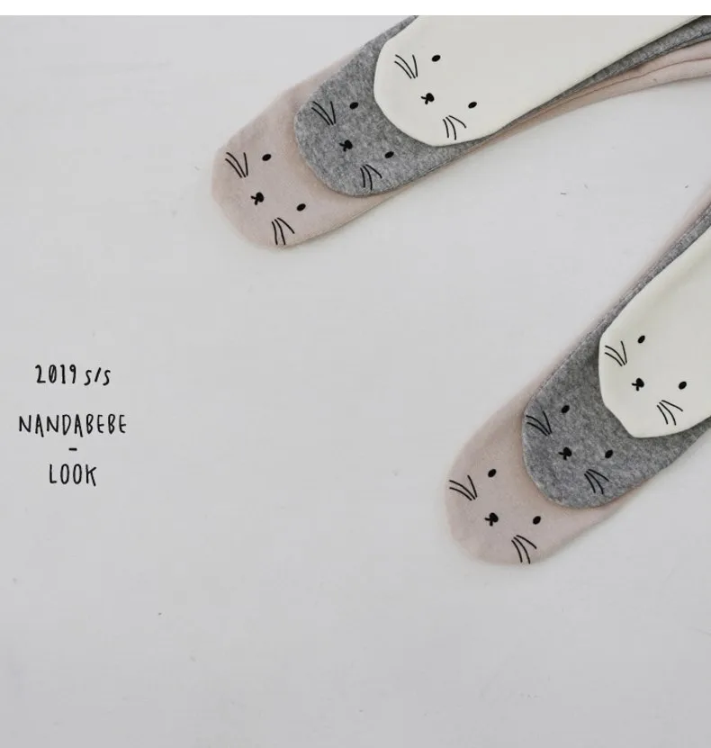 Осень 2019 Детские хлопковые милые леггинсы с мультяшным котом для маленьких