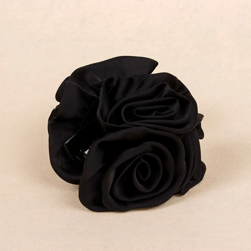 black 1 шт., Корейская Цветочная повязка на голову, лента с розами, заколка для волос, заколка для девочек, украшение для волос, заколка для волос, инструменты - Цвет: black