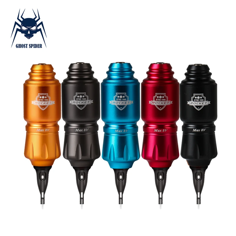 Вращающаяся тату ручка привидение паук Mini Rocket профессиональная машинка для