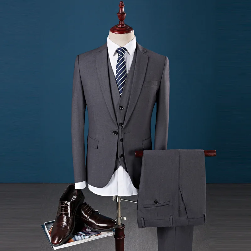 Men's Suit 2019 Korean Version of the New Slim Male Large Size Business Casual | Мужская одежда