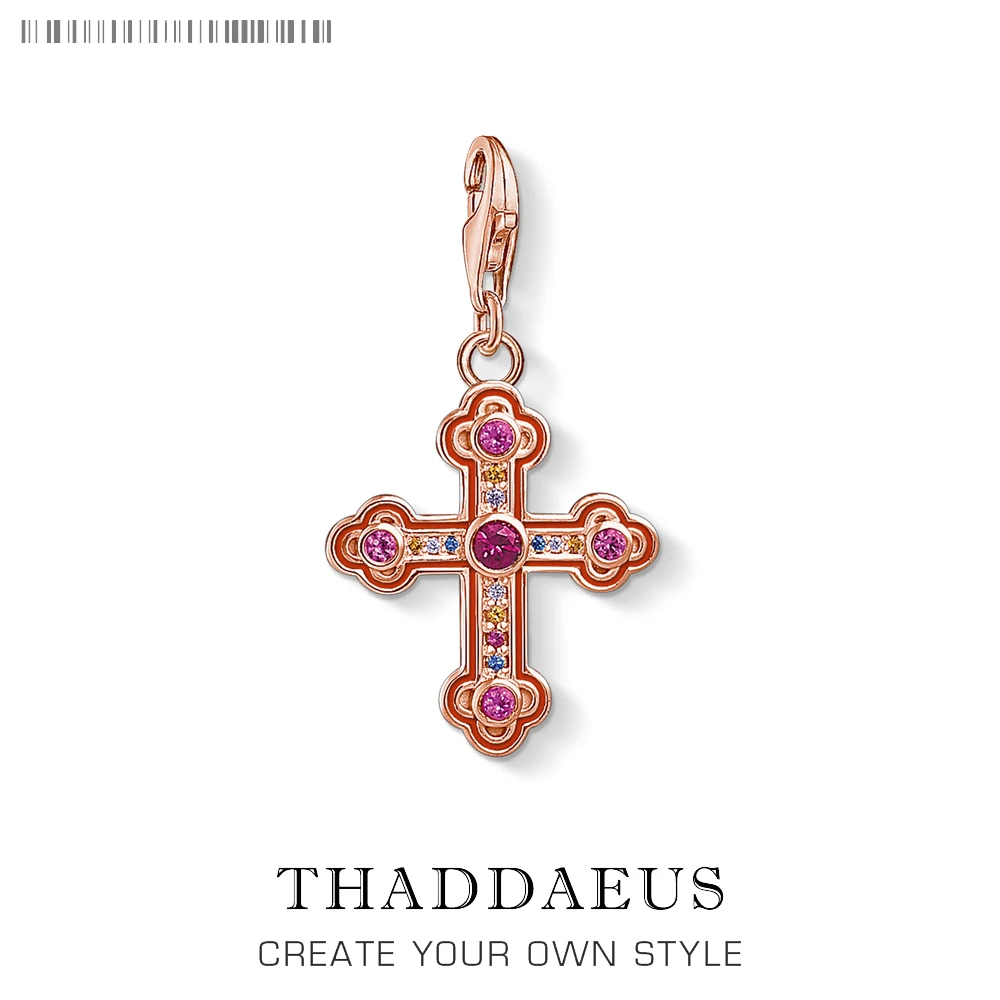 

Victorian Iconic Cross Charm 2019 Europe Style Club Good Jewelry Vintage Rose Gold Gift In 925 Sterling Silver Fit Bracelet