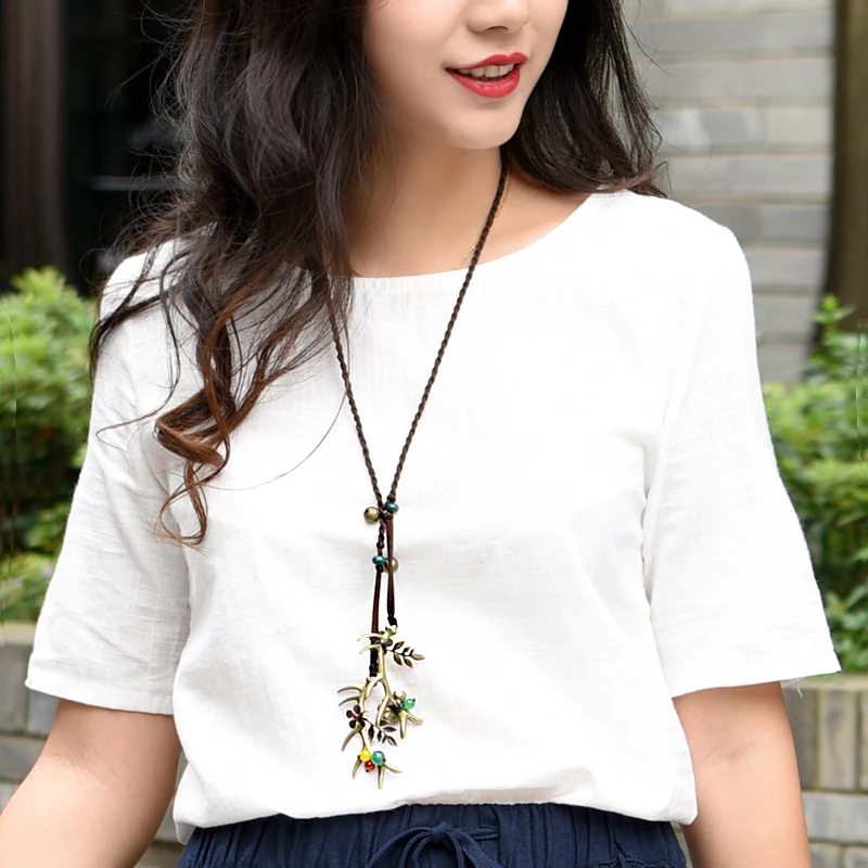 Ожерелье с оленьими рогами модное ожерелье макси желтый сердолик Бронзовый