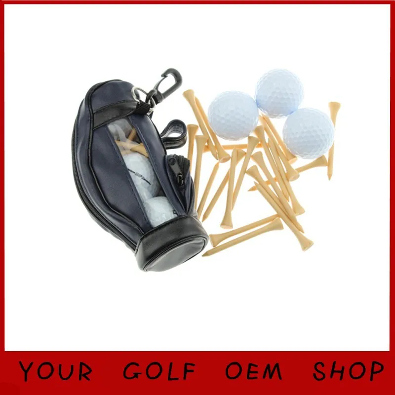 CRESTGOLF PU держатель для мяча гольфа маленький мяч с крючком и 3 шт. тренировочных
