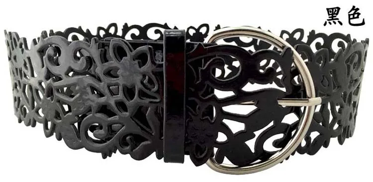 Женский широкий пояс модный универсальный с резным узором и цветами|cummerbund women|belts