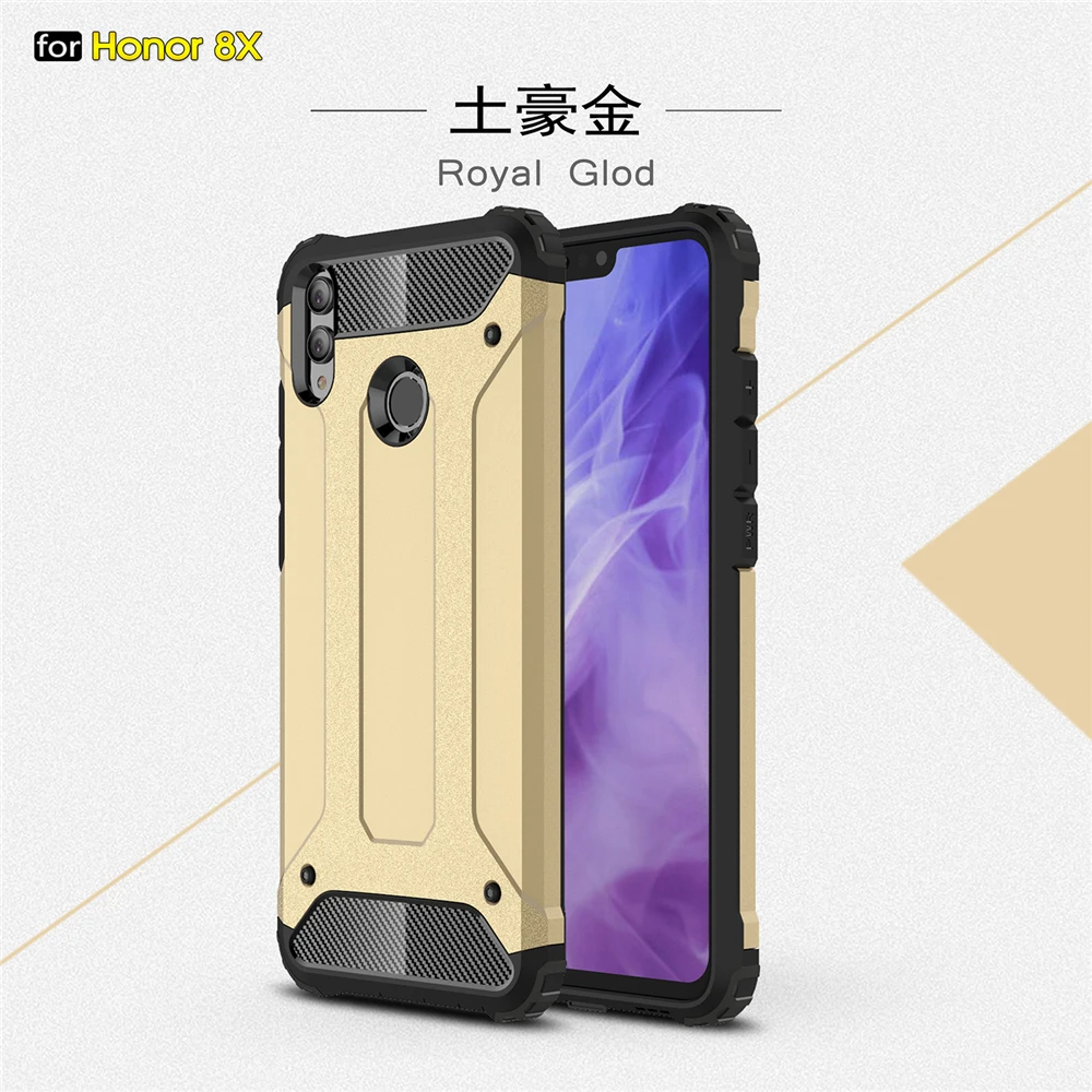 Чехол для Huawei Honor 8X силиконовая резиновая броня жесткий чехол из поликарбоната