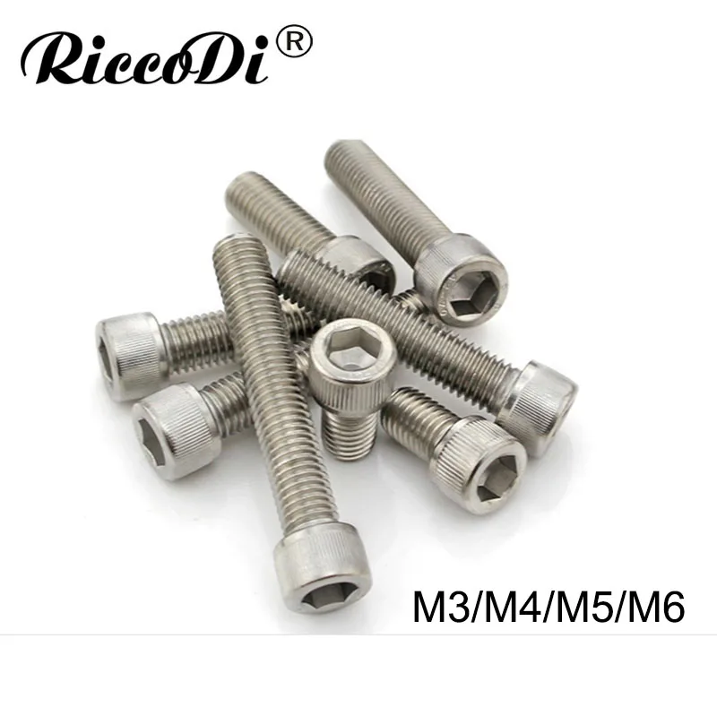 DIN912 M3/M4/M5/M6 304 Винты с шестигранной головкой из нержавеющей стали внутренняя
