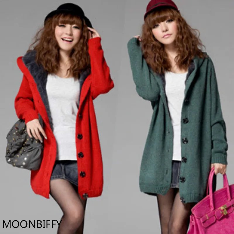 Новейший осенний и зимний женский утепленный свитер средней длины для