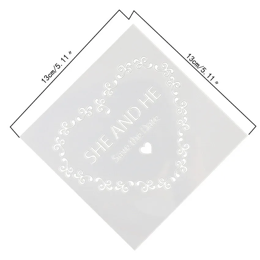 Wedding mold shield DIY cake scrapbook stencils hollow Embellishments printing lace ruler Valentine's Day