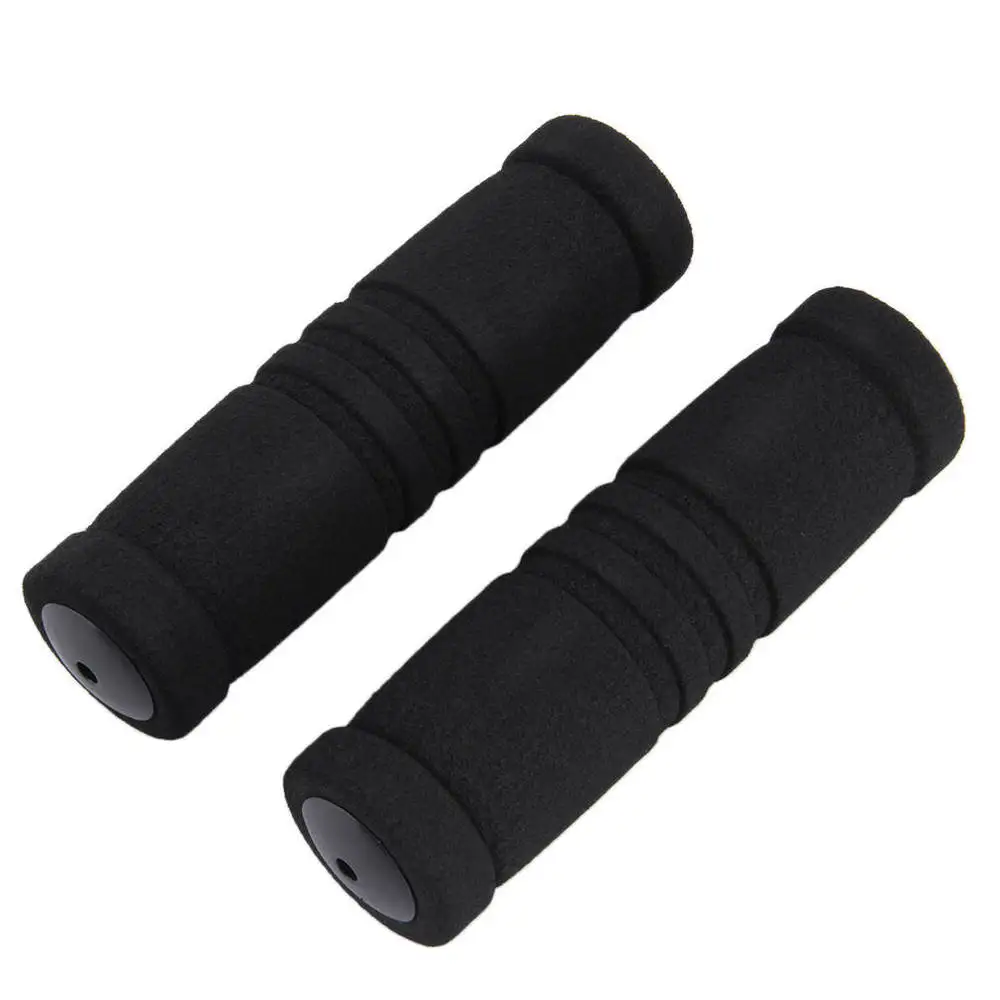 Black 1 пара MTB велик ручки для велосипеда ручка руль мягкая долговечная губка - Цвет: Black