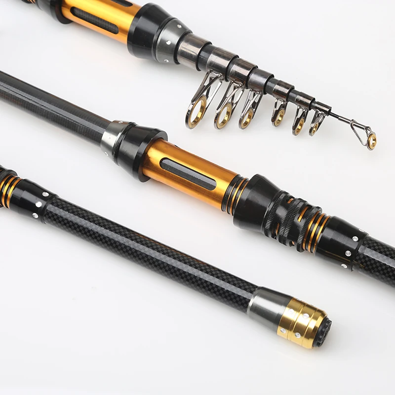 

Spinning Hand Sea Rod Carbon Fiber Telescopic Fishing Rod 1.5M 1.8M 2.1M 2.4M 2.7M 3.0M Portable Telescopic Fishing Rod