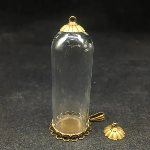 50x18mm New Fashion Handmade Glass Necklace clear wish crystal glass globes tube bell shape jewelry finding bottle jars | Украшения и