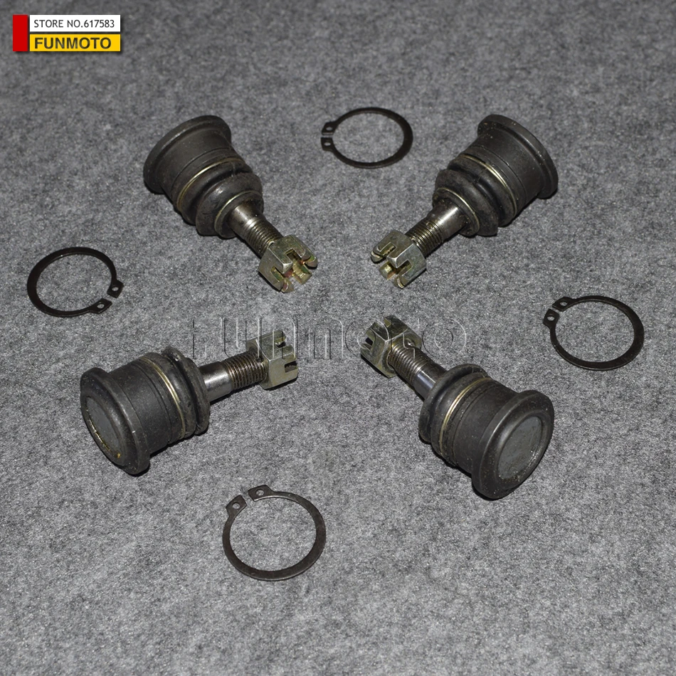 one set 4pieces swing arm ball joint with nuts circlip rings for loncin atv 250atv 300-M atv height 68mm