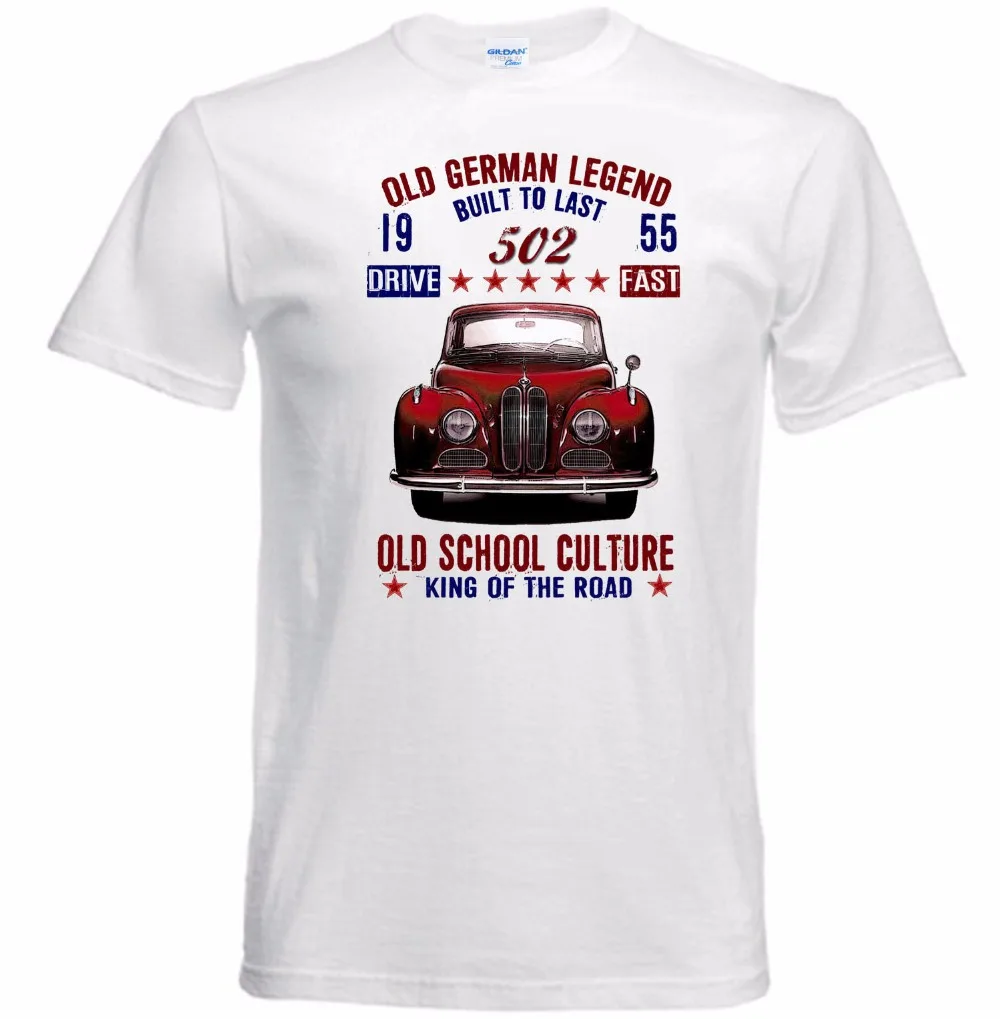 

Hot 2019 Summer Men'S T Shirt Fashion Vintage German Car 502 1955 - New Retro 100% Cotton Print Tee Shirt