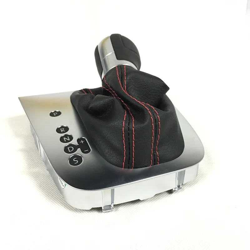 BODENLA кожа черная строчка на DSG рукоятка для рычага переключения передач крышка для Golf 6 MK6 GTI Jetta MK6 GLI - Название цвета: Red Stitching