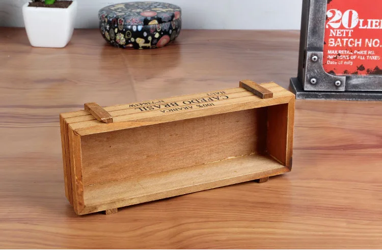 ANGRLY продуктовый Настольный ящик прямоугольный Ретро деревянный