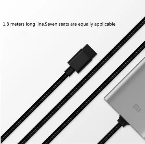 Xiaomi автомобильное зарядное устройство QC3.0 Быстрая зарядка расширенный набор аксессуаров USB-A USB-C двойной USB порт выход Смарт быстрое зарядное устройство кабель