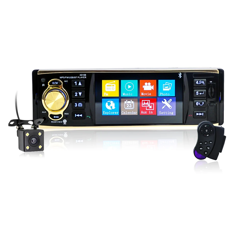 AOSHIKE HD 4 1 дюйма Din высокой четкости автомобиля Bluetooth MP5 12V карточная машина U диск