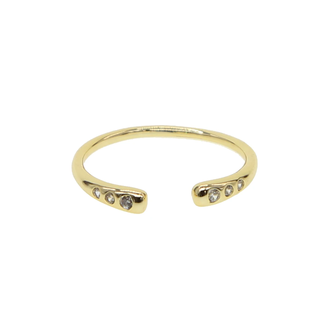 AAA Quality Fashion Double CZ Knuckle Ring Micro CLEAR Zircon Crystals Opening Thin Tail delicate dainty for Women Gift | Украшения и