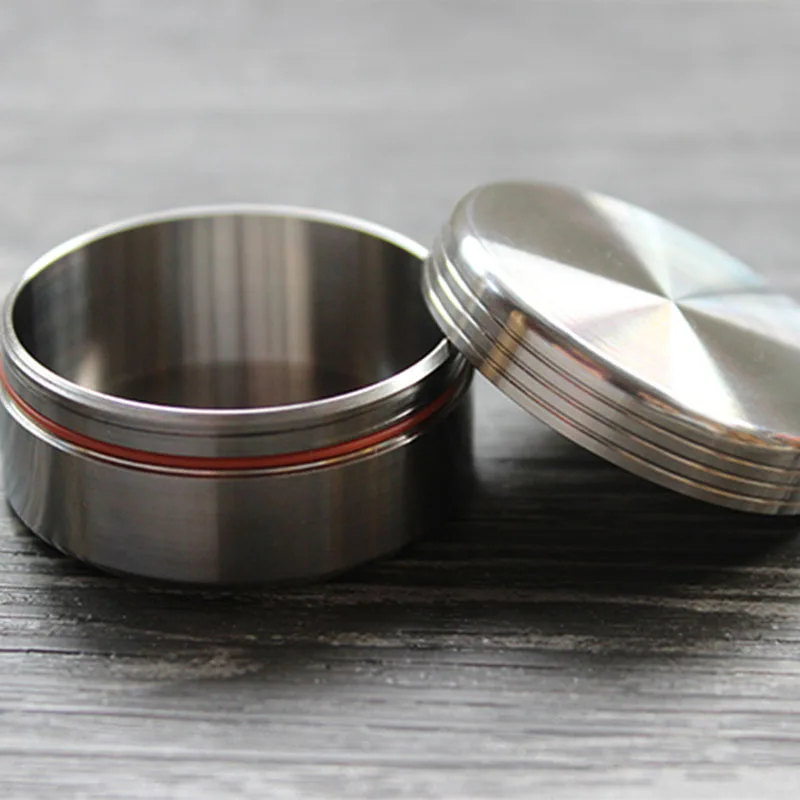 EDC Tiartisan круглый водонепроницаемый контейнер для хранения таблеток, титановая коробка, Экологически чистая Водонепроницаемая коробка, Сверхлегкий портативный титановый чехол, контейнер - Цвет: 1pcs