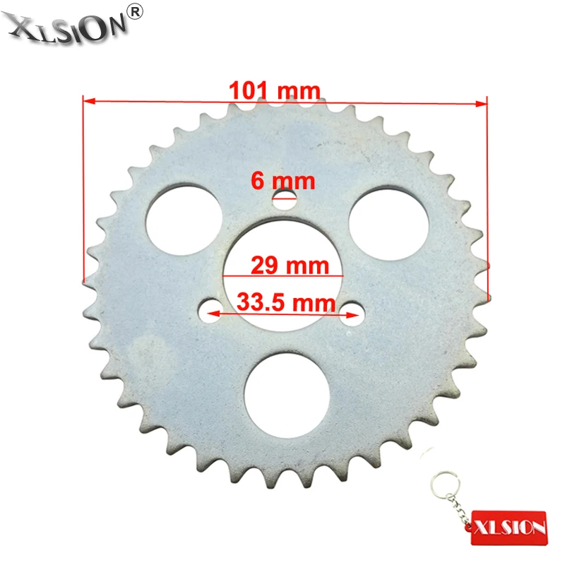 Задняя звездочка XLSION 29 мм T8F с 38 зубьями для 43cc 49cc Minimoto скутер Goped Mini ATV карманного