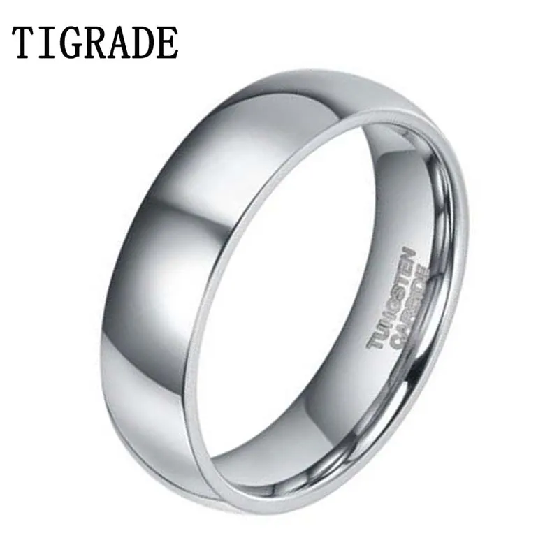 Кольцо Tigrade из карбида вольфрама 6 мм для женщин и мужчин обручальные кольца с