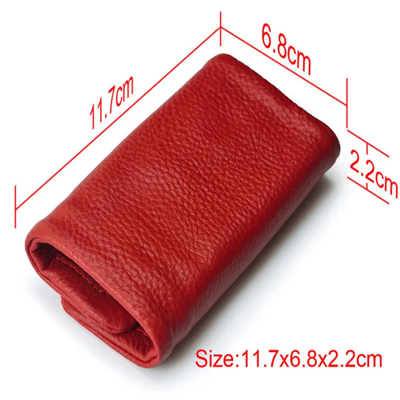 Красный новый дизайн модный унисекс держатель для ключей из натуральной яловой