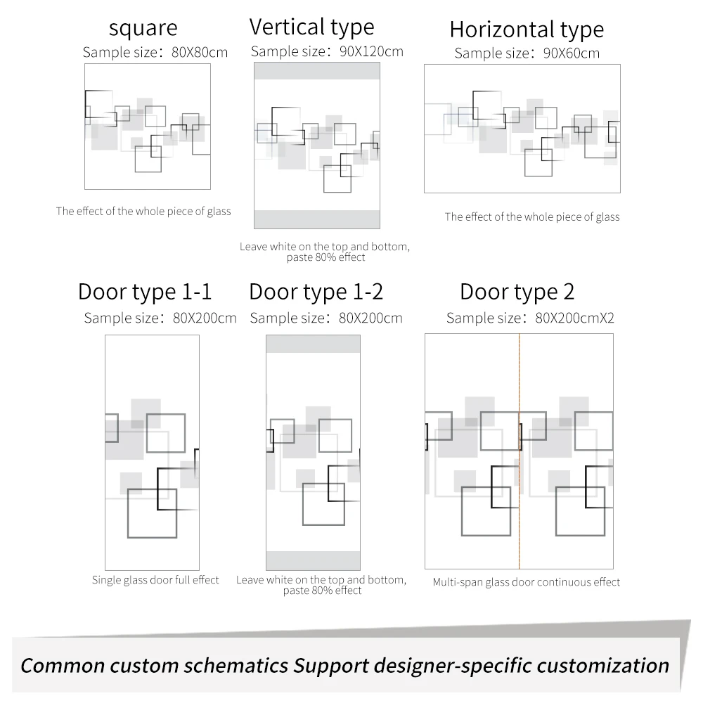 Квадратные геометрические однотонные оконные пленки DICOR виниловые матовые