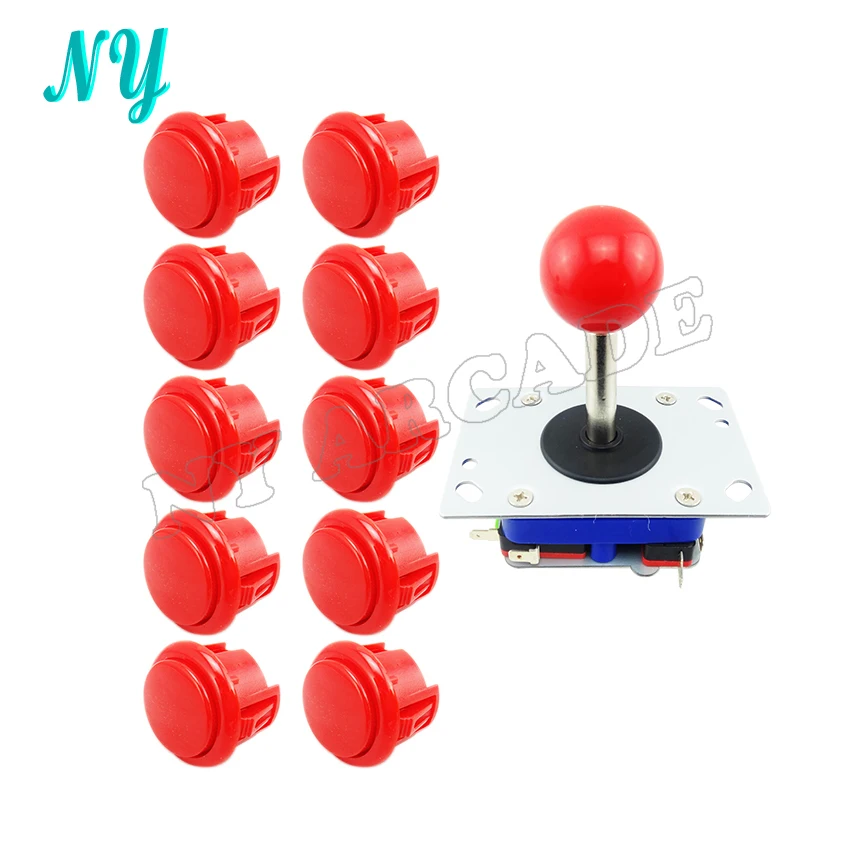 Аркадный Комплект сделай сам хорошего качества круглая кнопка 30 мм/аркадная с