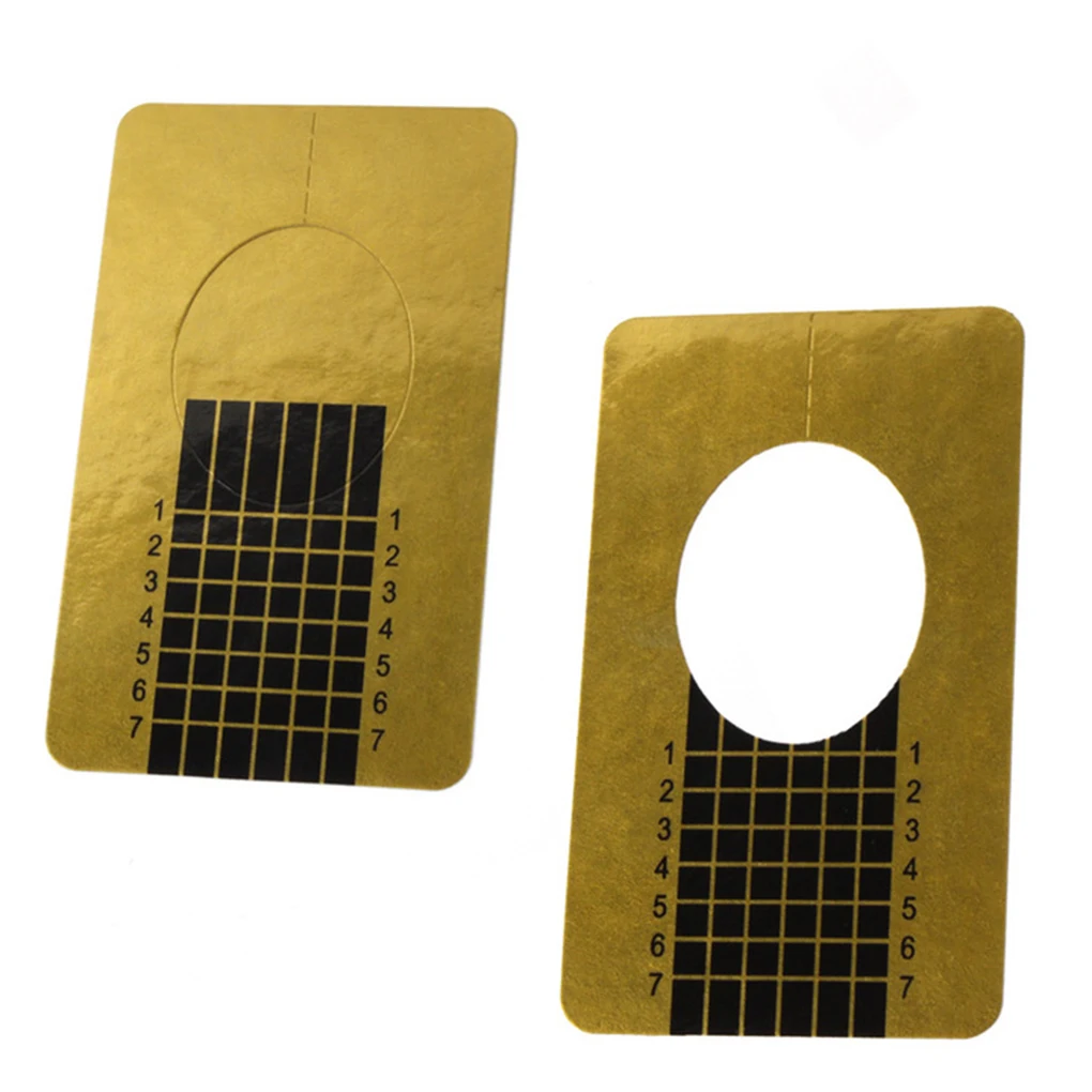 

2020 Hot Sale 100pcs Square Nails Form Sticker Nail Paper Holder for UV Gel Nail Manicure