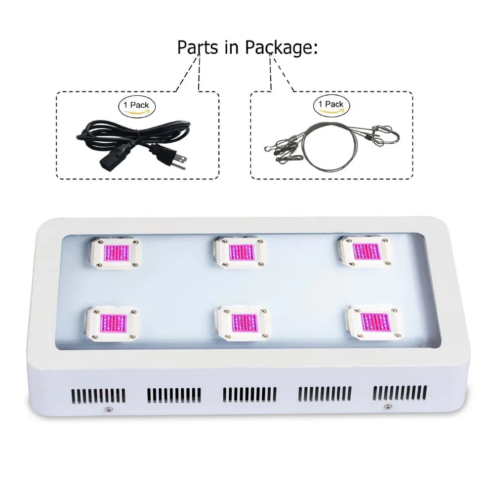 LAITEPAKE X6 1800 Вт COB LED Grow Light Kit Полный спектр 410-730nm для комнатного выращивания растений