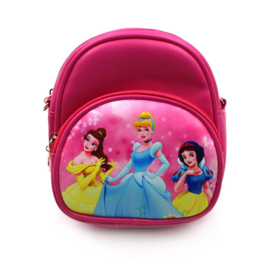 disney мини-платье принцессы дети мешок девочка рюкзак из искусственной кожи мобильный телефон с мультяшками сумка женская сумка ребенок детский сад мешок - Цвет: 1