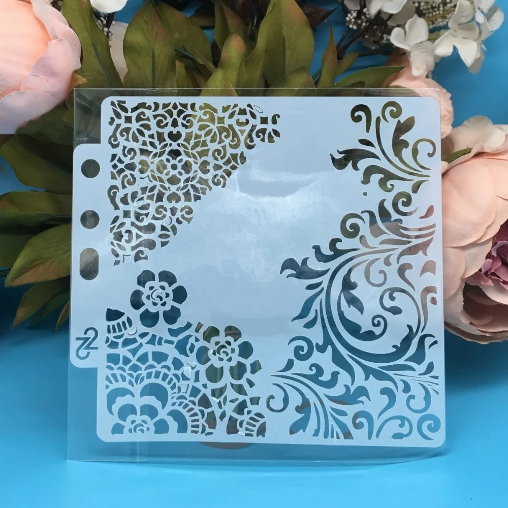 

13cm New Flower Edge DIY Layering Stencils Wall Painting Scrapbook Coloring Embossing Album Decorative Paper Card Template