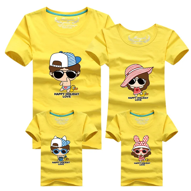 1 шт. хлопковая футболка с коротким рукавом мультяшным принтом | Мать и ребенок