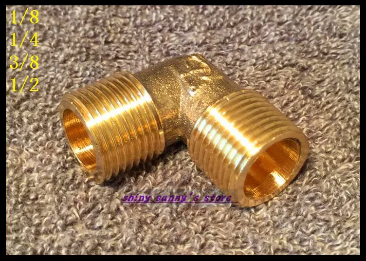 

15Pcs/Lot 1/4" BSP Male Elbow Connection Pipe Brass Coupler Adapter