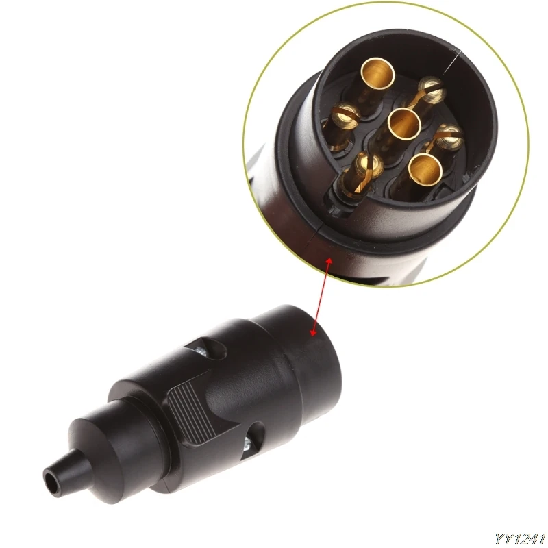 Высокое качество 7 способ круглый разъем RV стиль свет трейлер сверхмощный конец