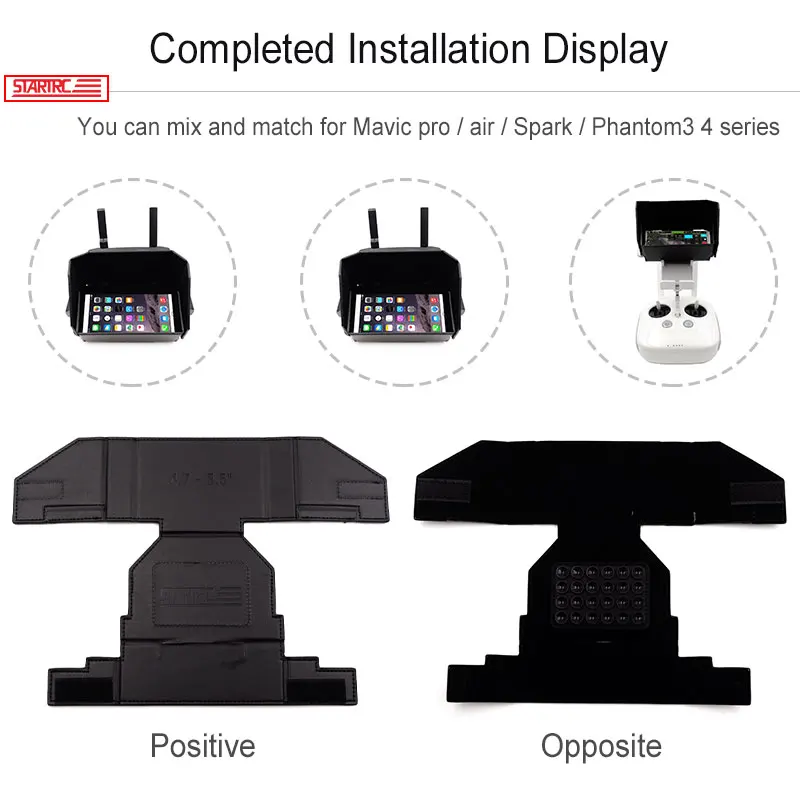 STRATRC DJI Mavic 2 pro Защита от солнца для смартфона 4,7-5,5 дюймов Солнцезащитный держатель капота/кронштейн для DJI Mavic 2 pro/зум пульт дистанционного управления