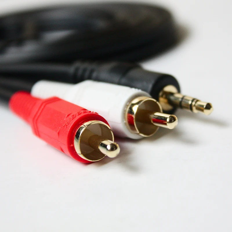 Аудиокабель с разъемом 3 5 мм на 2RCA Аудиокабели Aux 1 mStereo RCACable аудиокабель AUX 2