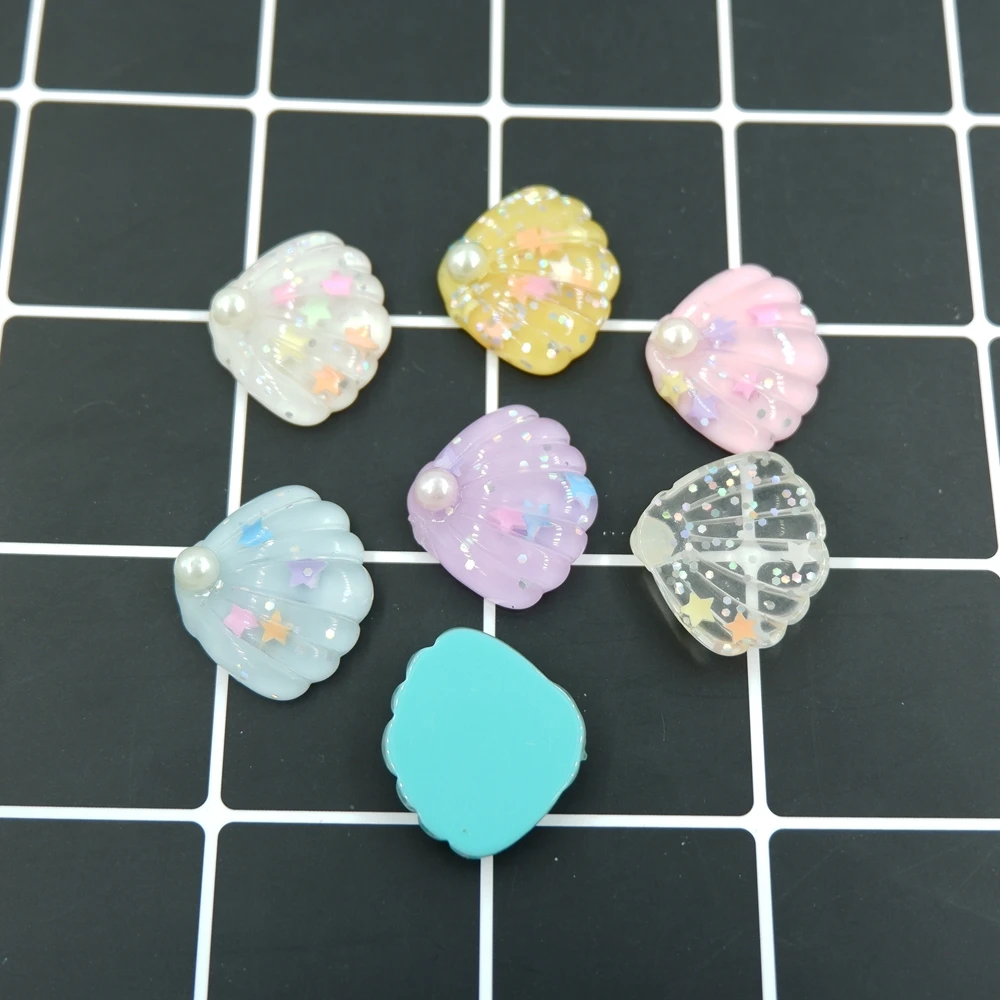 Kawaii Shell flatback Смола Кабошон для телефона деко бант волос diy украшения скрапбукинга