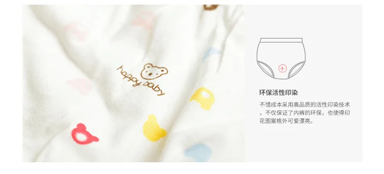 0-7Y Baby Girls Panties Toddler Boys Underwears Infant Cotton Training Reusable Nappy Washable Diapers Cover Cartoon Bread Pants