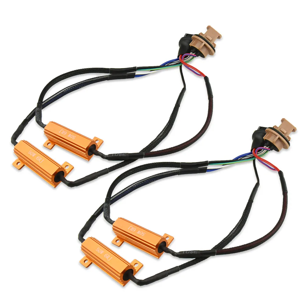 Canbus Error Free BA15S 1156 1157 3157 7443 7440 нагрузочный резистор для Светодиодный светильник Предупреждение декодер компенсатора автомобильный светильник s Аксессуары