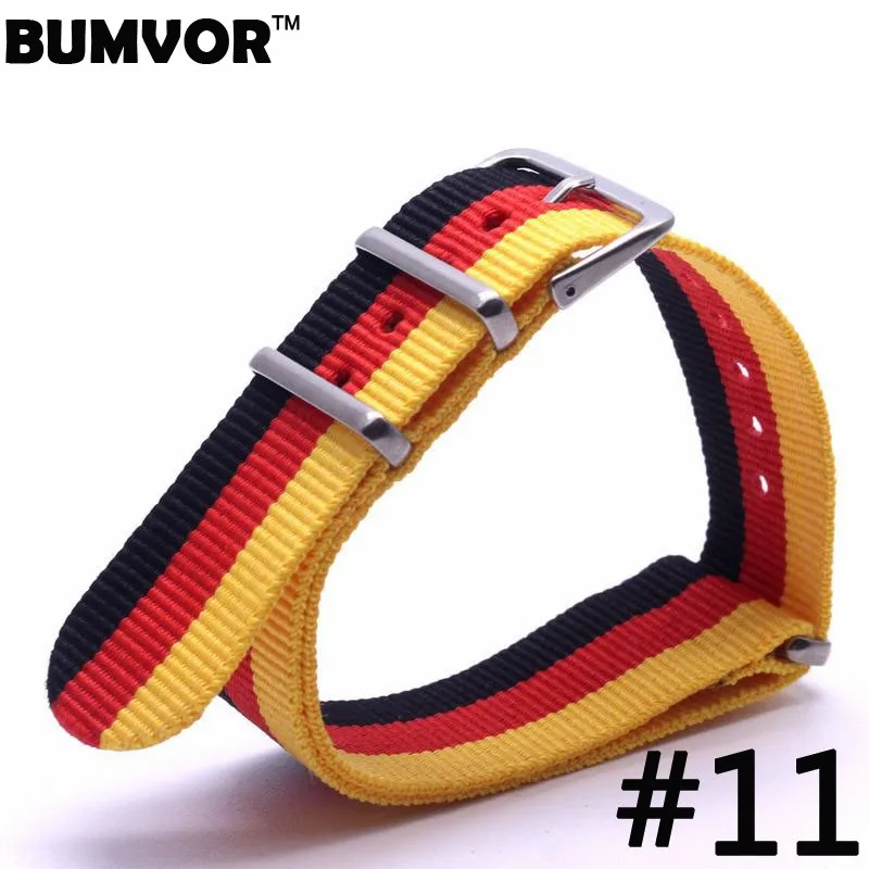 2019 new brand watch strap Watchband 1pcs Nato Strap 22mm Nylon Watch Band Waterproof | Наручные часы