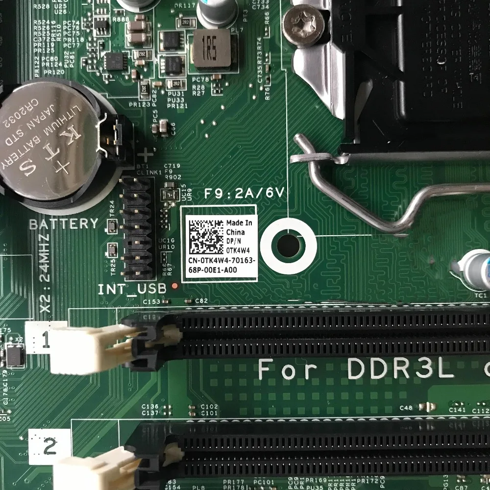 SZWXZY для DELL OptiPlex 3040 MT настольная материнская плата LGA 1151 DDR4 CN-0TK4W4 0TK4W4 TK4W4 100% хорошее