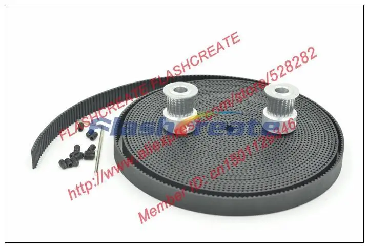 2 шт. шкив для 3D принтера 20 зубьев 6 35 мм = 1/4 дюйма 5 м|gt2 timing belt|timing belt9mm belt |