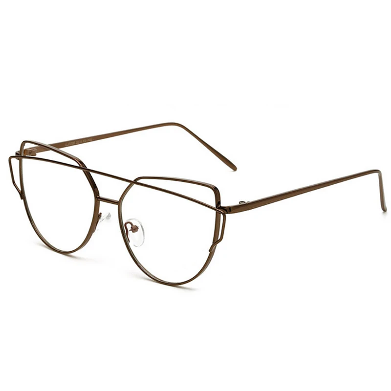 2017 модные очки плоские линзы оправа для женщин фирменный дизайн Двойные Лучи